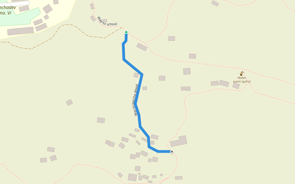 Way to parcha dewal walking route map in Manma