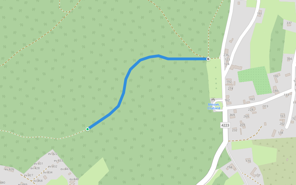 Cyrilometodějská stezka walking route map in Břestek