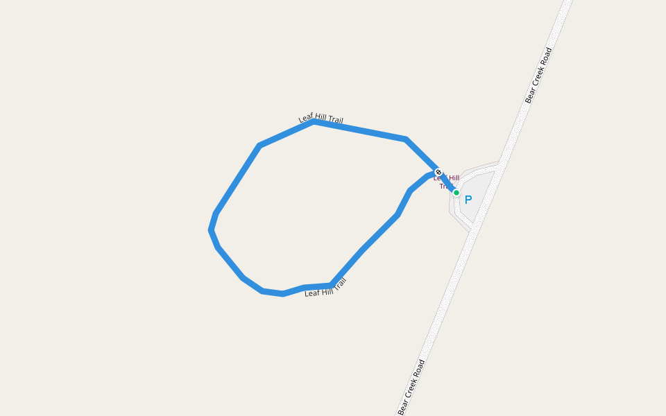 Leaf Hill Trail walking route map in Mitchell