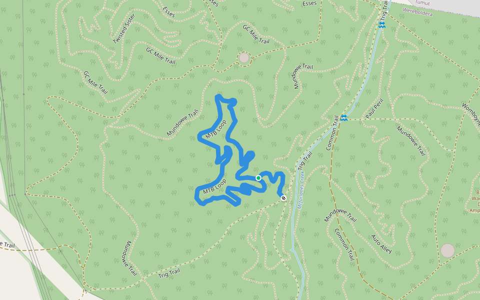 MTB Loop walking route map in Wereboldera