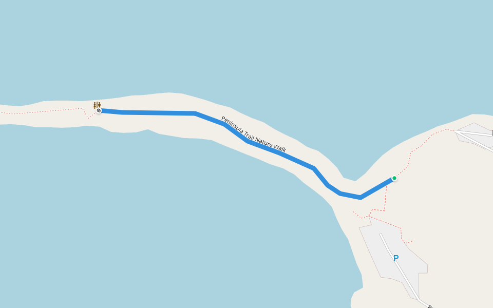 Peninsula Trail Nature Walk walking route map in Parker