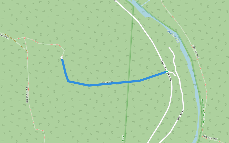 Conner Trail walking route map in Waterville
