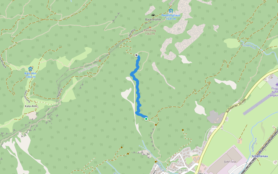 Krautriess-Steig walking route map in Langkampfen
