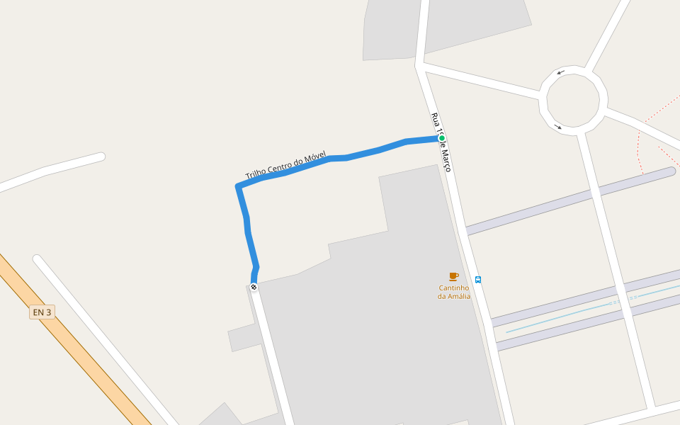 Trilho Centro do Móvel walking route map in Santarém