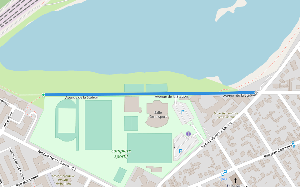 Avenue de la Station walking route map in Vigneux-sur-Seine