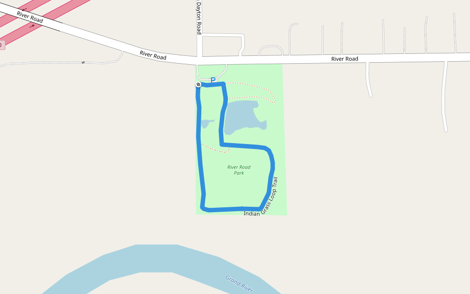Indian Grass Loop Trail walking route map in Madison
