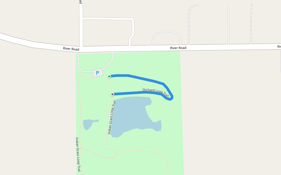 Orchard Loop Trail walking route map in Madison