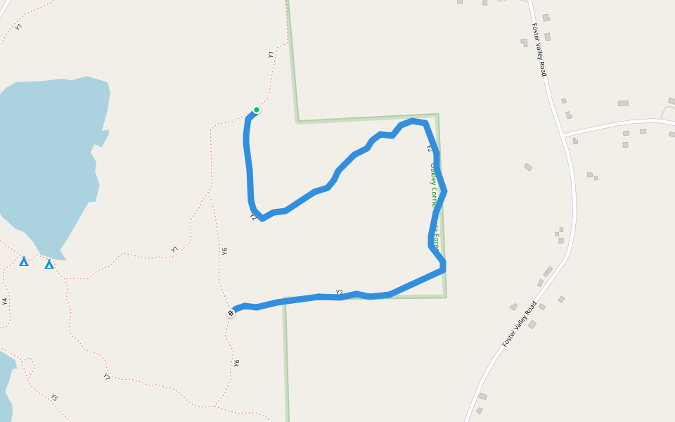 Y2 walking route map in Owego