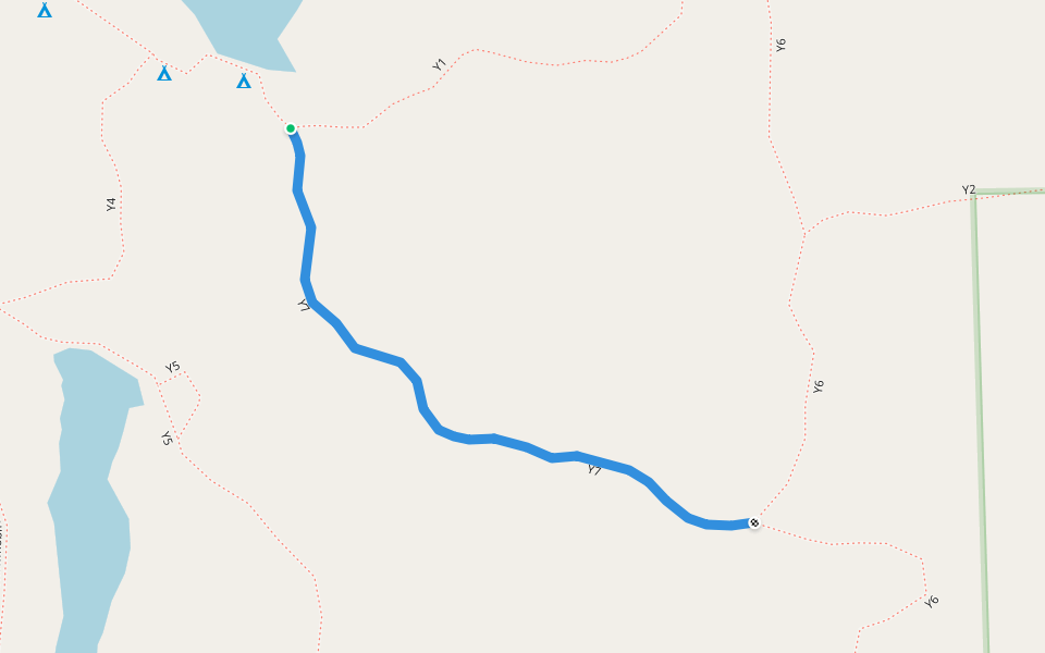 Y7 walking route map in Owego
