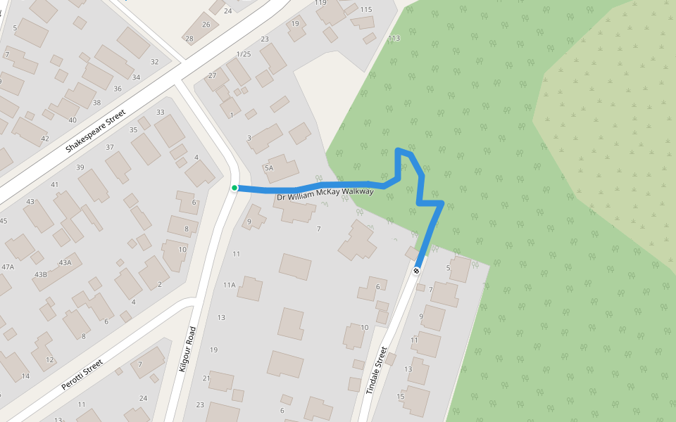 Dr William McKay Walkway walking route map in Greymouth