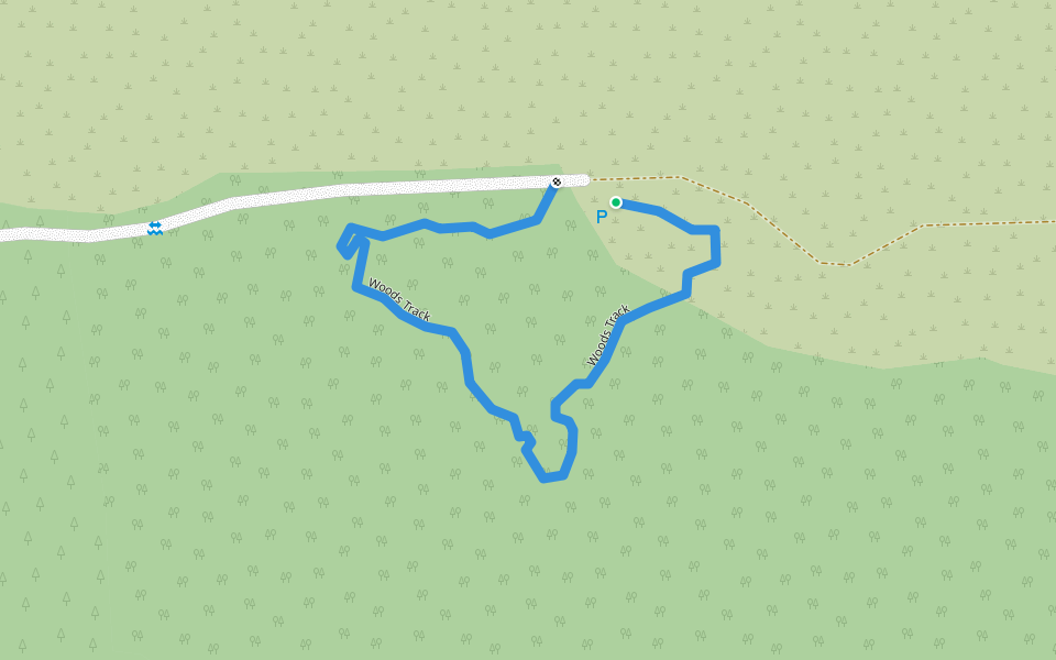 Woods Track walking route map in Dunganville