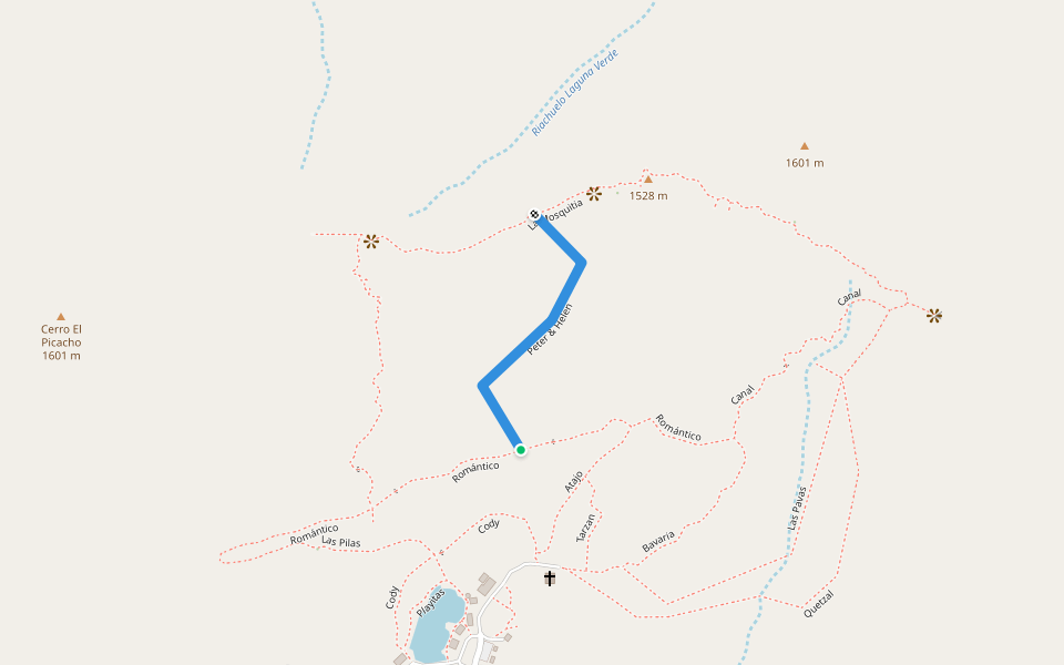Peter & Helen walking route map in Selva Negra