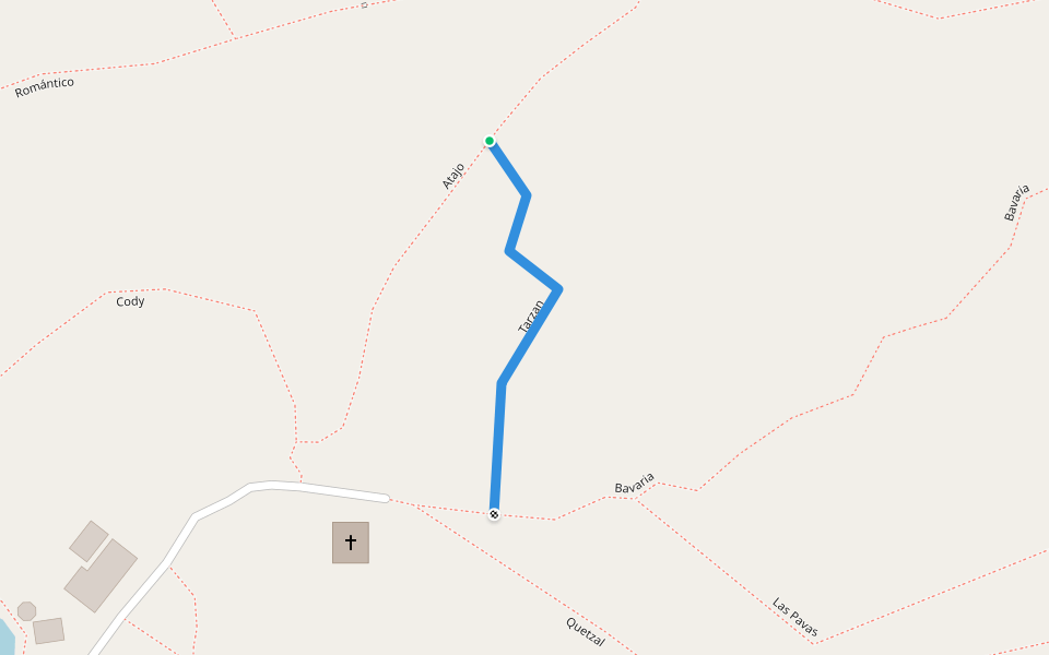 Tarzan walking route map in Selva Negra