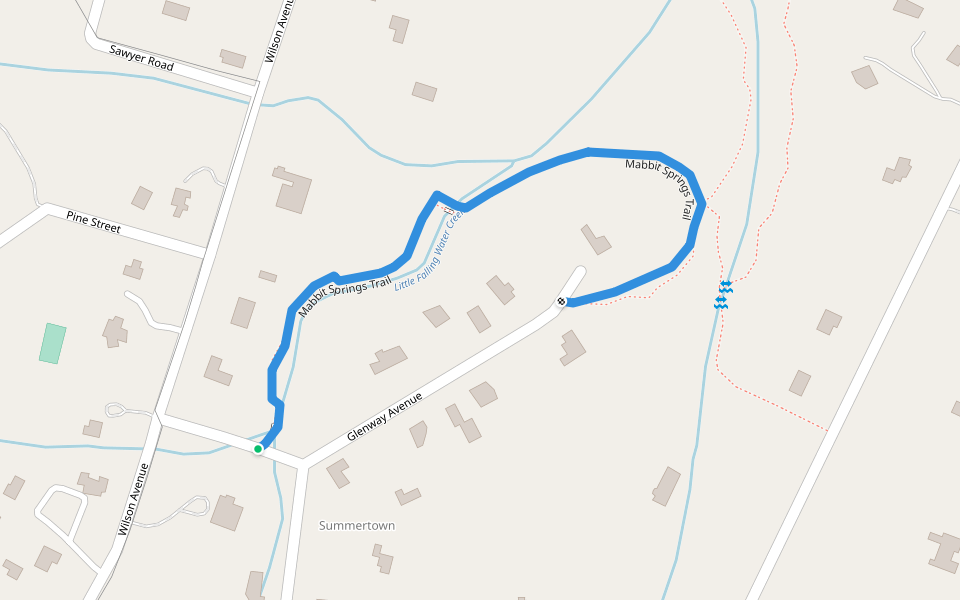 Mabbit Springs Trail walking route map in Walden