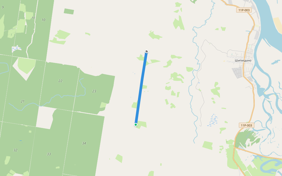 кв walking route map in Shipitsino