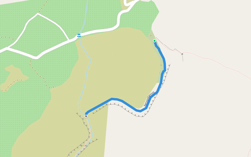 Xeropotamos walking route map in Sitia