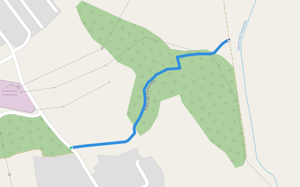 Trilho das Fontainhas walking route map in Santarém