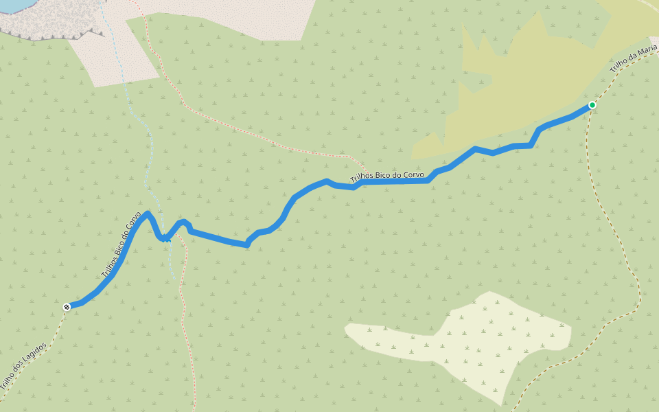 Trilhos Bico do Corvo walking route map in Salir do Porto
