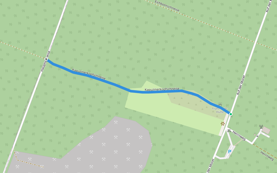 Kapuzinerkopfschneise walking route map in Dieburg