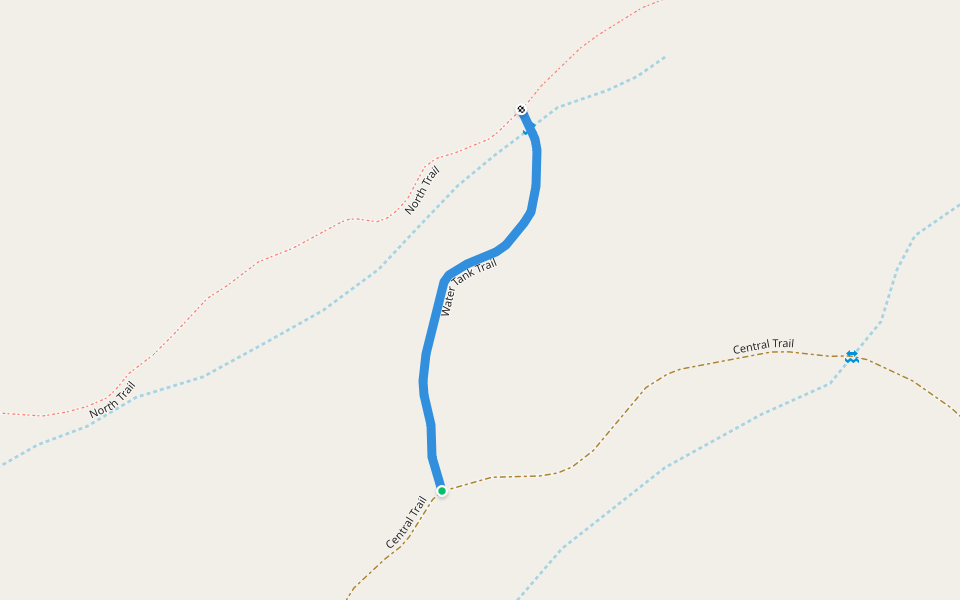 Water Tank Trail walking route map in Cazadero