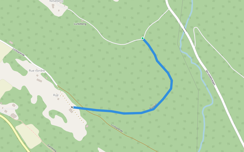 Brekkun walking route map in Austbygdi