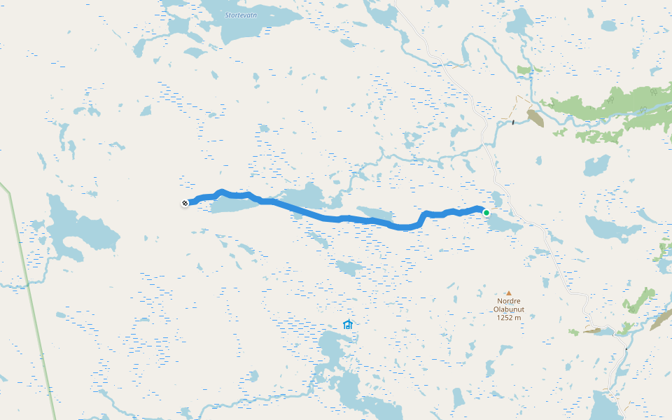 Flottevegen walking route map in Rjukan