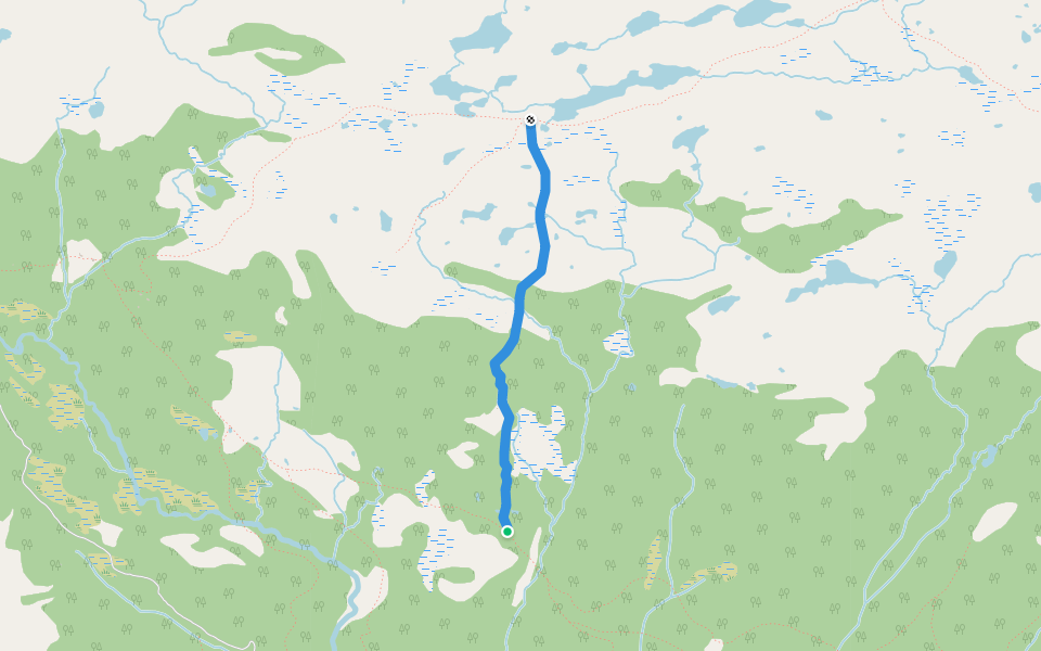 Fonnebakkvegen walking route map in Maarem