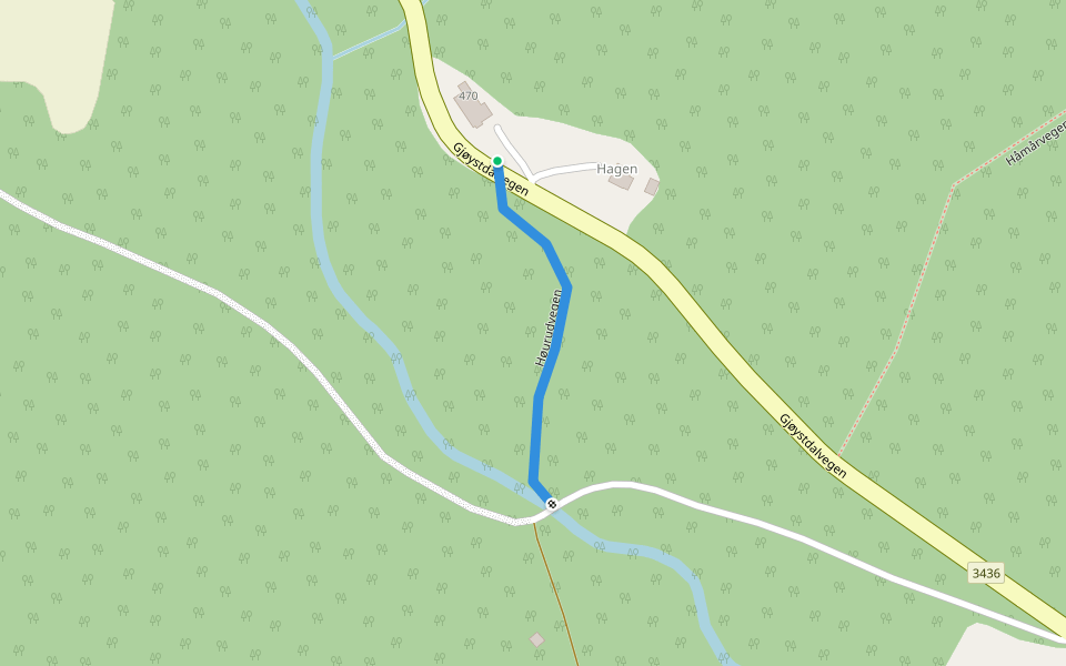 Høurudvegen walking route map in Atrå