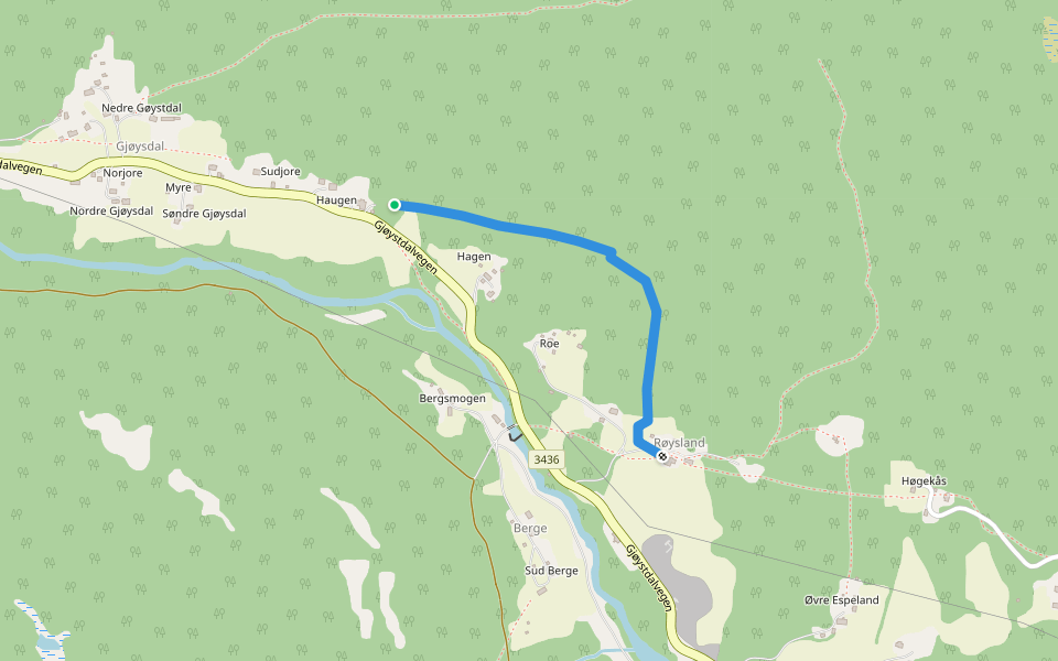 Kåsåbråtvegen walking route map in Atrå