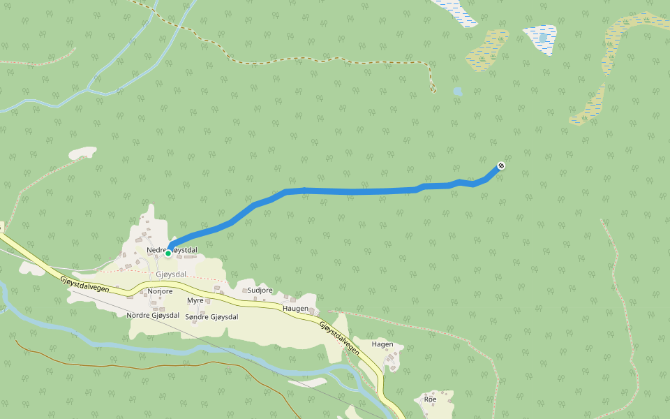 Lysevegen walking route map in Atrå