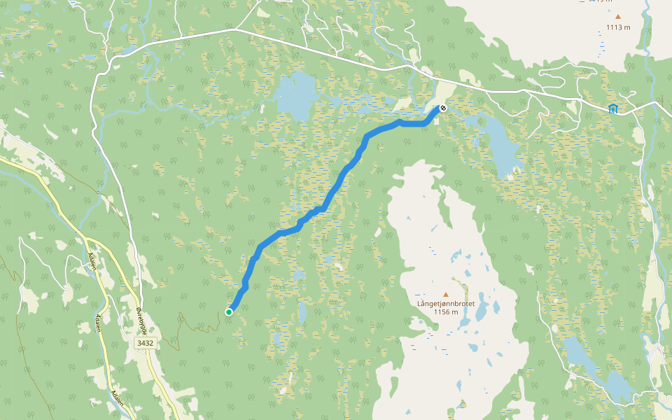 Sumarsvegen walking route map in Austbygdi