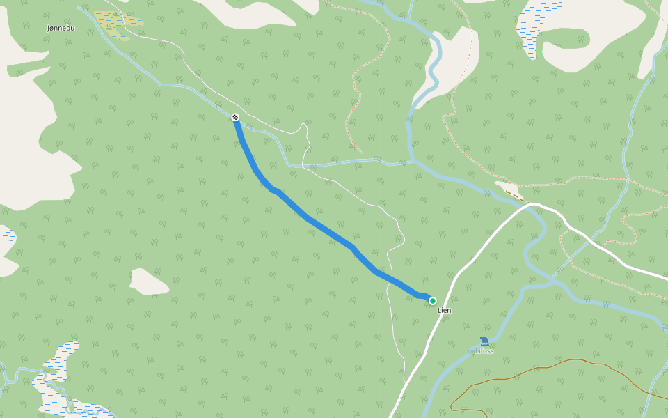 Åmotvegen walking route map in Maarem