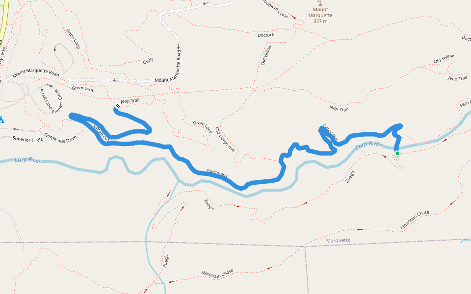 Gorge-ous walking route map in Marquette