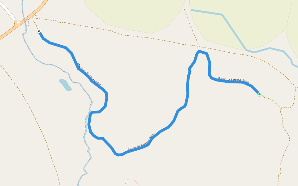 Monte da Barroca Oeste walking route map in Pavia