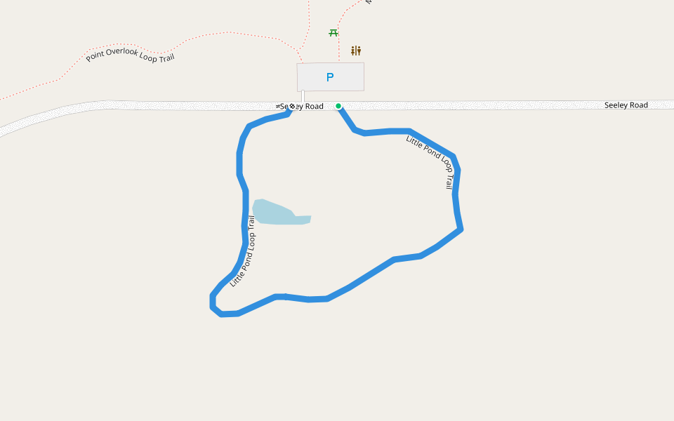 Little Pond Loop Trail walking route map in Painesville