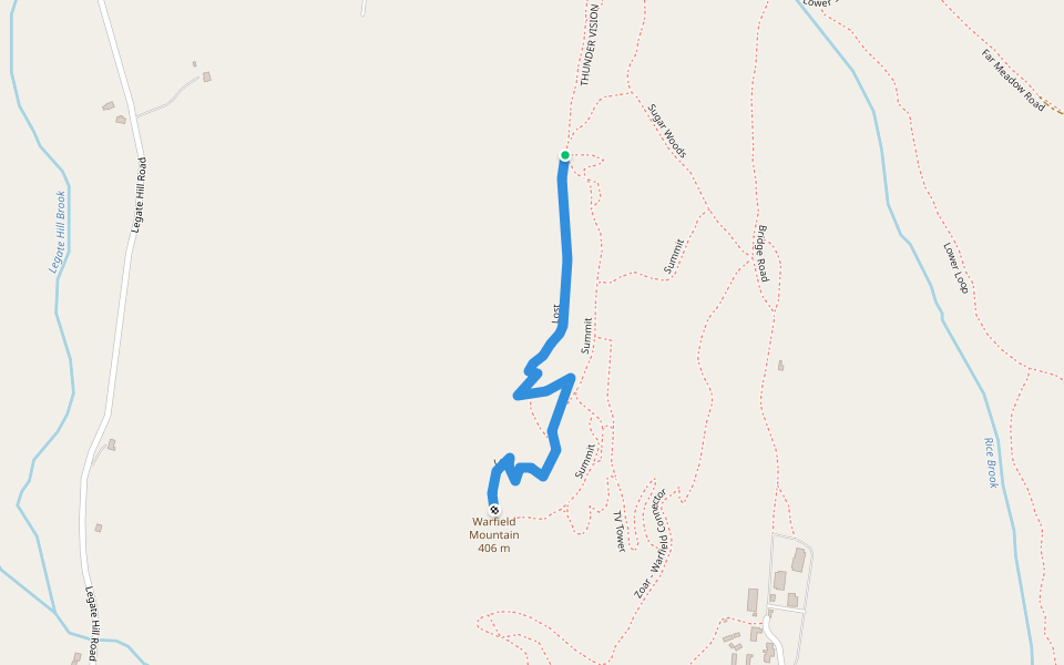 Lost walking route map in Charlemont