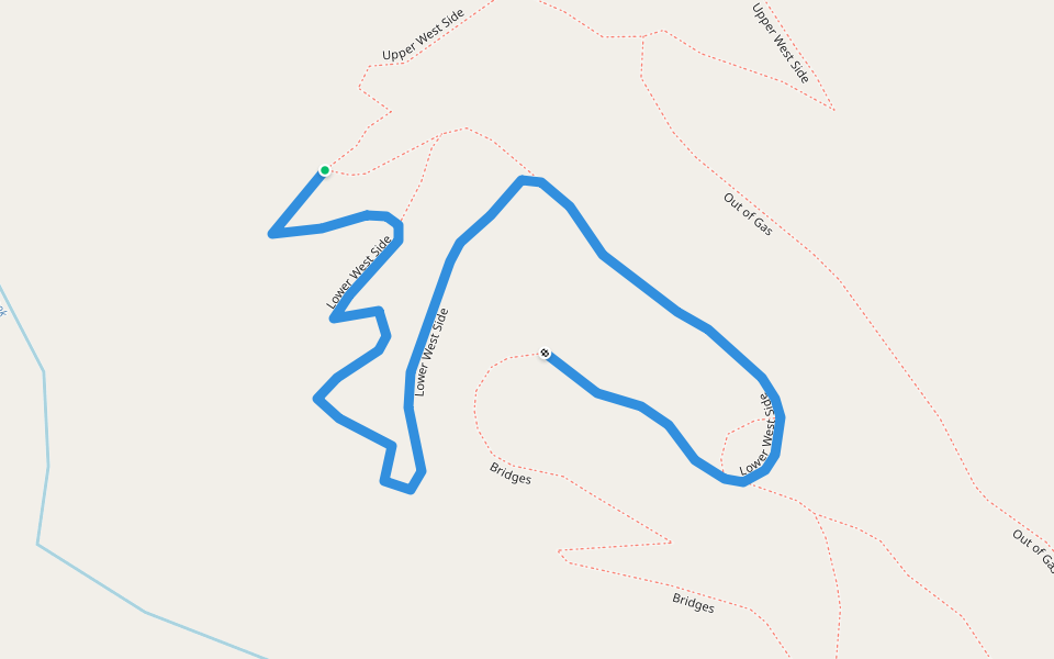 Lower West Side walking route map in Charlemont