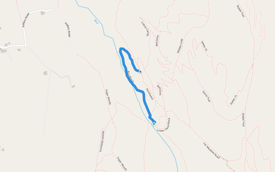 Rice Brook walking route map in Charlemont