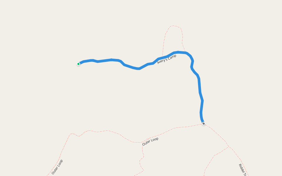 Avery's Camp walking route map in Charlemont