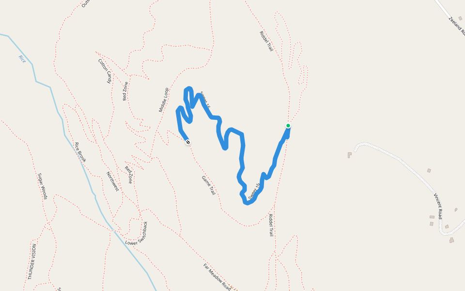 Sweet 16 walking route map in Charlemont