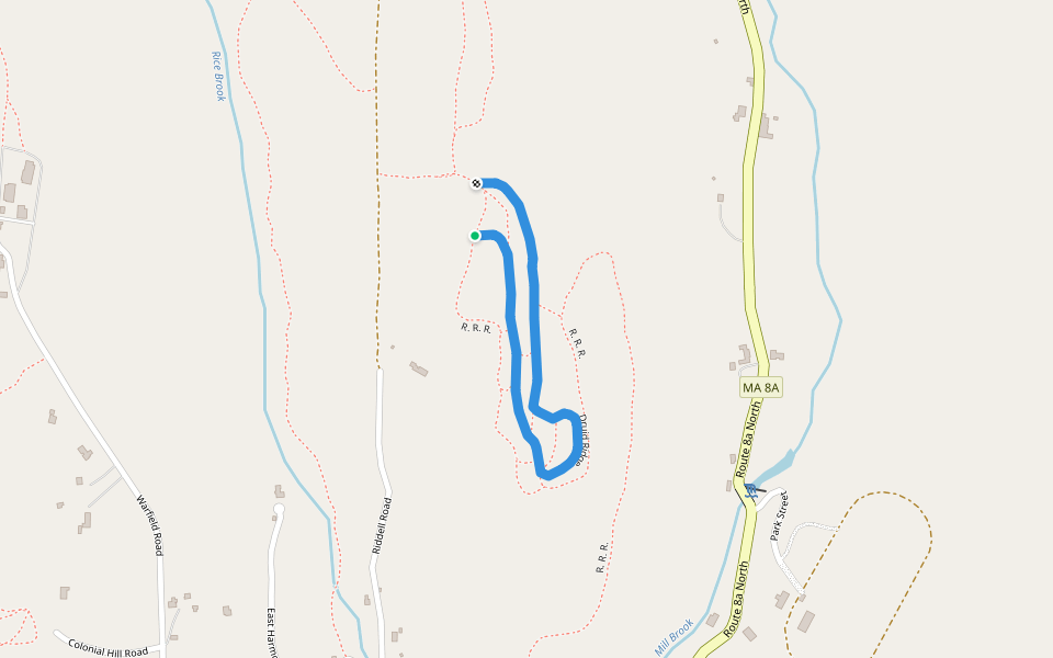 Druid Ridge walking route map in Charlemont