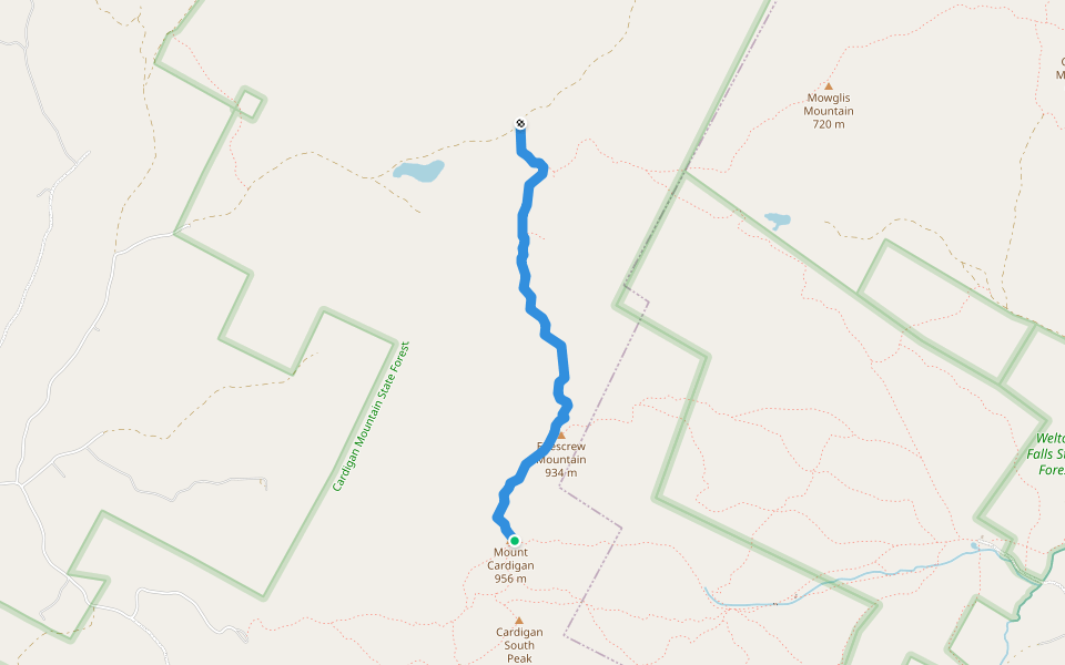Mowglis Trail walking route map in Orange