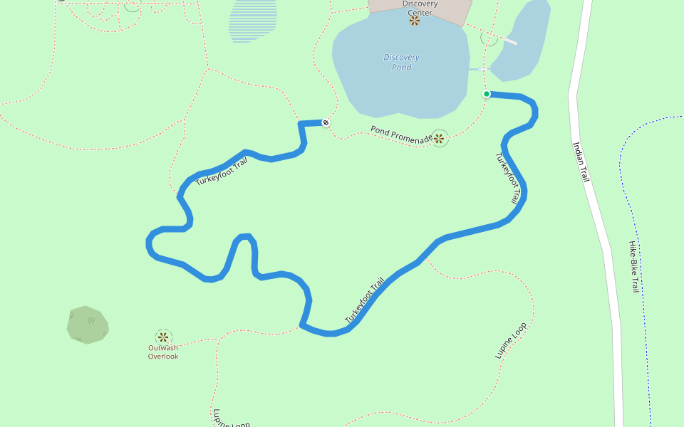 Turkeyfoot Trail walking route map in Village of Clarkston