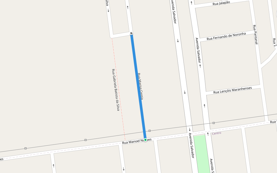 Rua Marisa Cereja walking route map in Luis Eduardo Magalhães