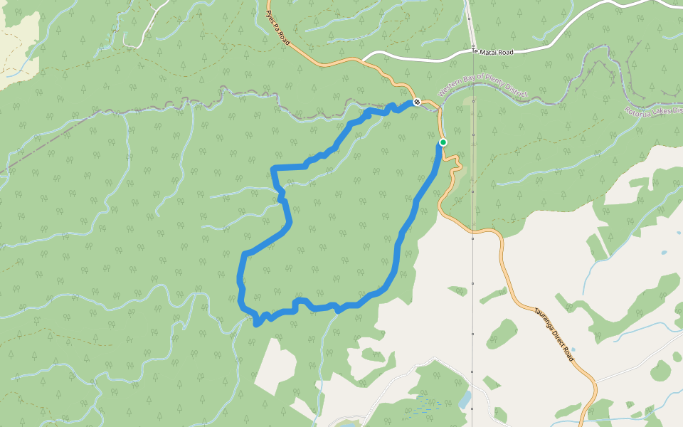 Mangorewa Track walking route map in Hamurana
