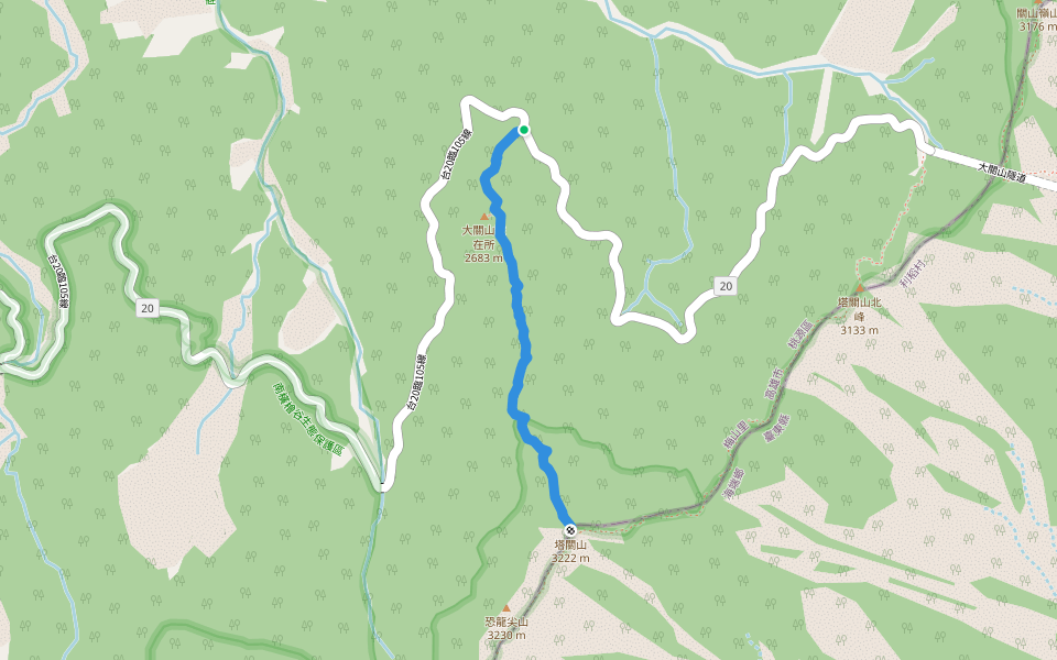 塔關山登山路線