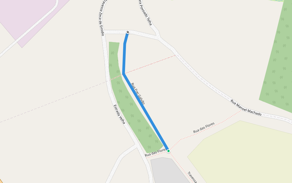 Rua Frei Galvão walking route map in Lagarto