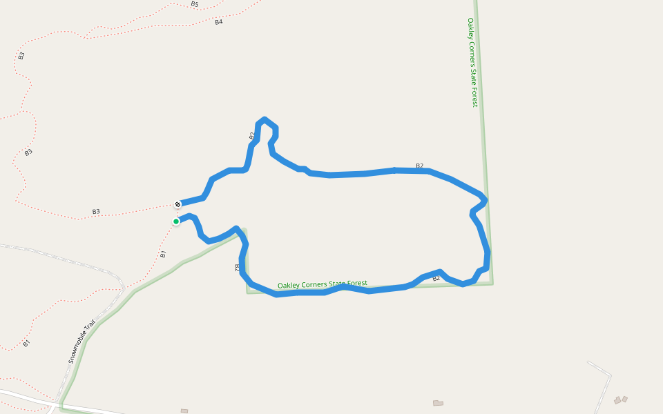 B2 walking route map in Owego