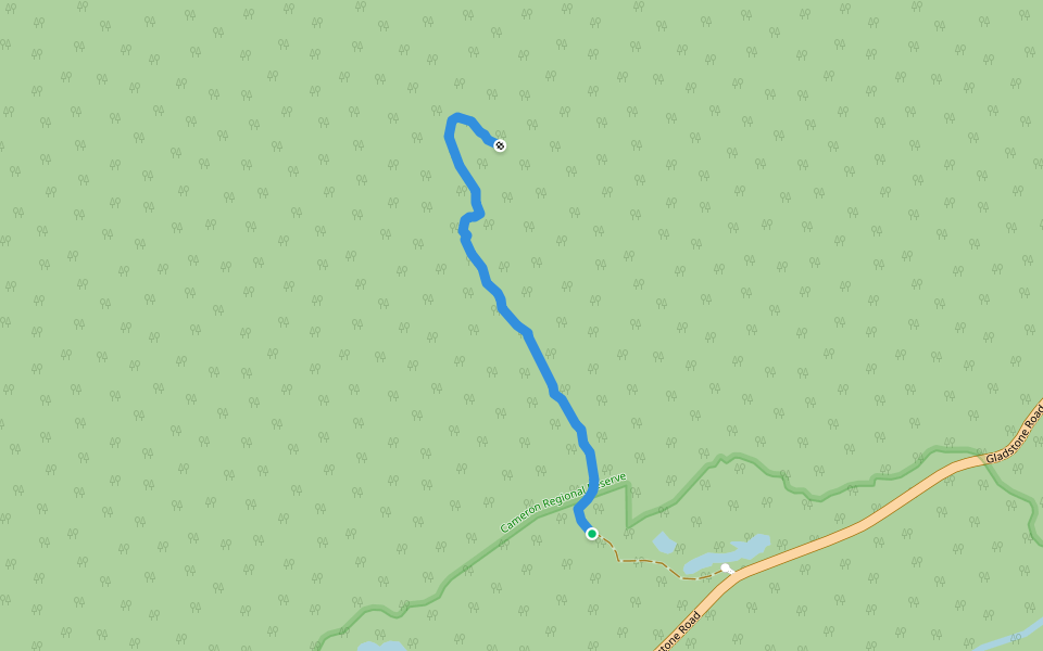 Cube Rock Trail walking route map in South Mount Cameron