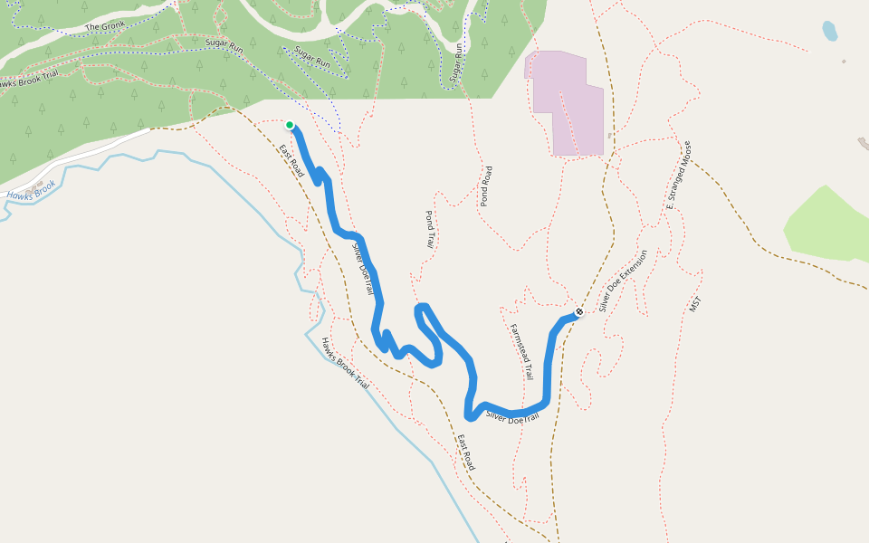 Silver DoeTrail walking route map in Hawley
